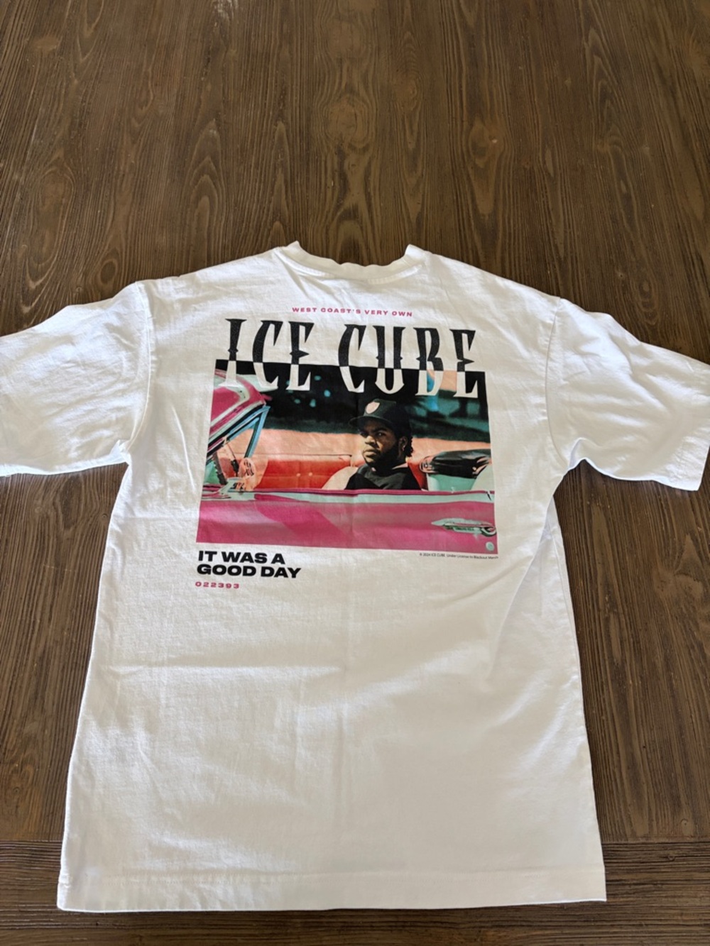 H&M White Graphic 'Ice Cube - It Was A Good Day' Short Sleeve Tee